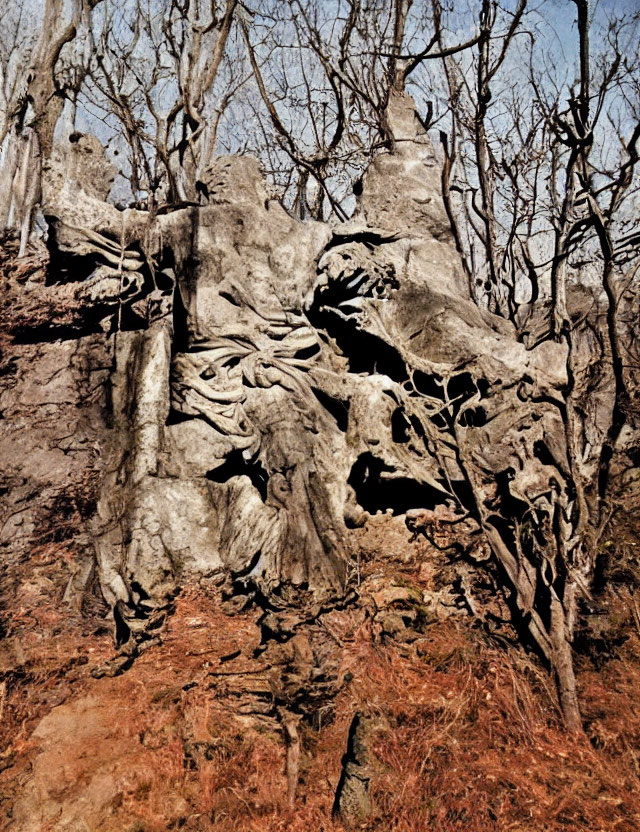 Twisted Root Tree in Bare Forest Setting
