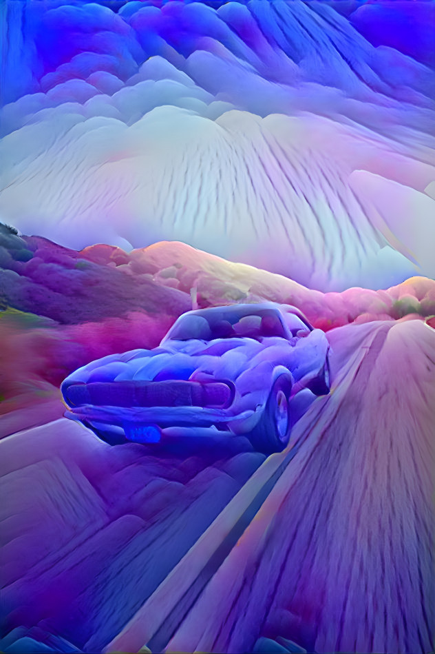 Psychedelic Muscle Car
