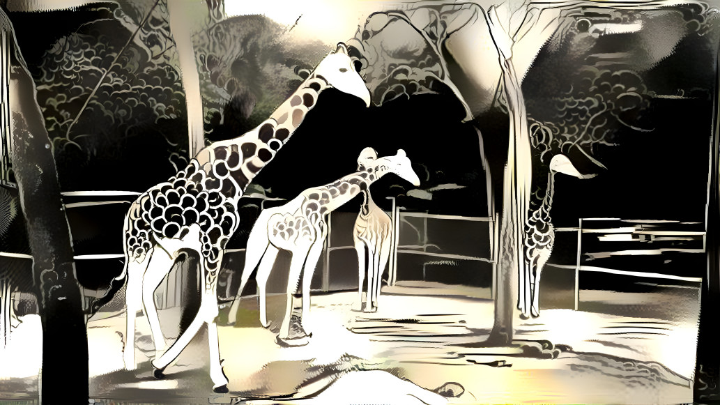 Nouveau giraffes