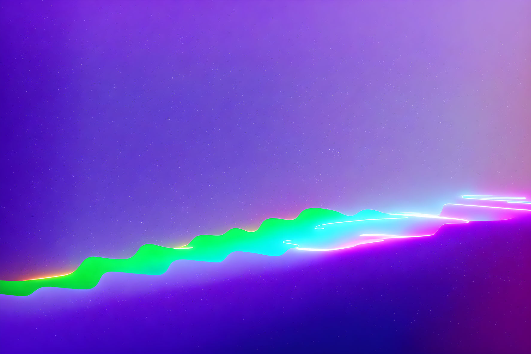 Colorful neon light streaks on purple and blue gradient backdrop