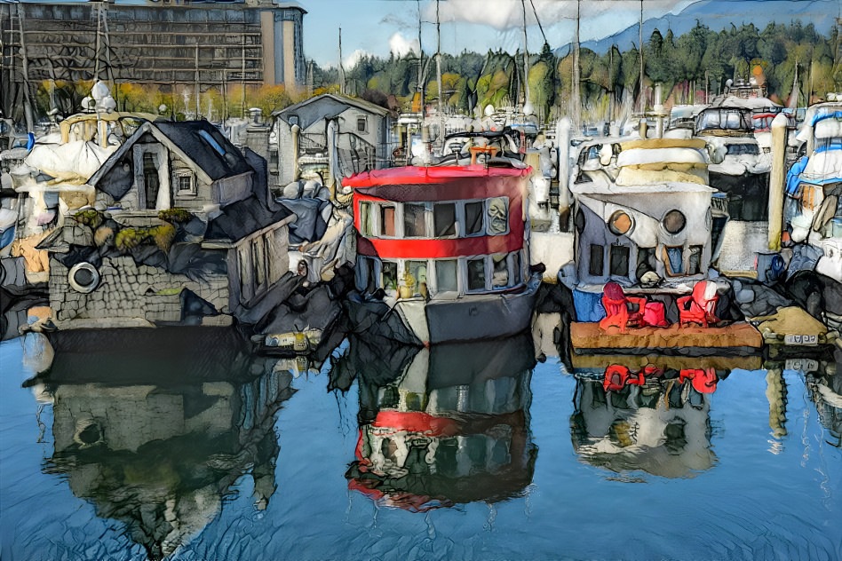 House Boats!  on Coal Harbour in Vancouver