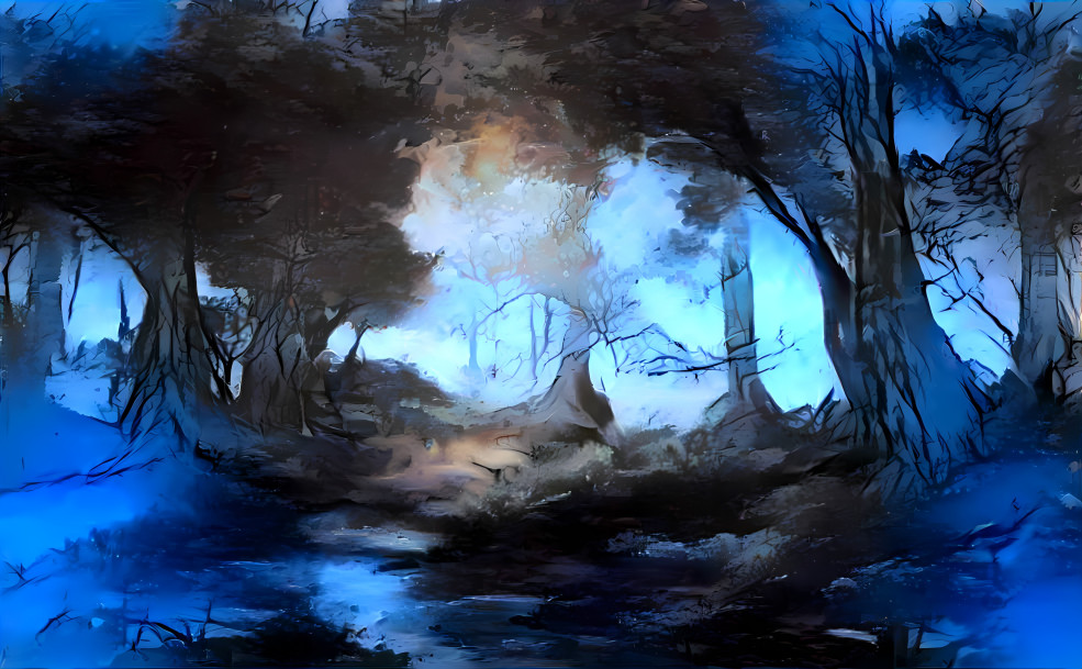 Abstract creepy forest