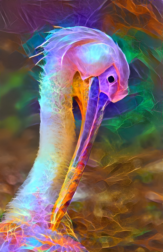 Shy beautiful pelican.