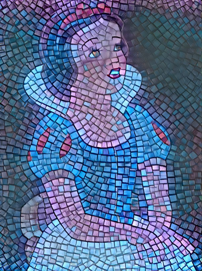Snow White in mosaic