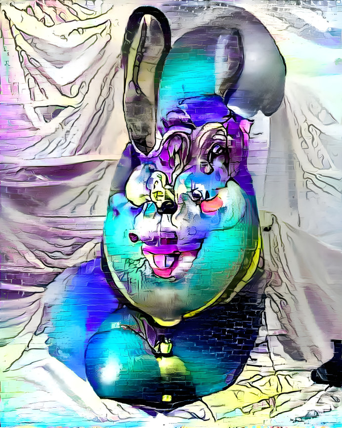 big fat blue bunny man