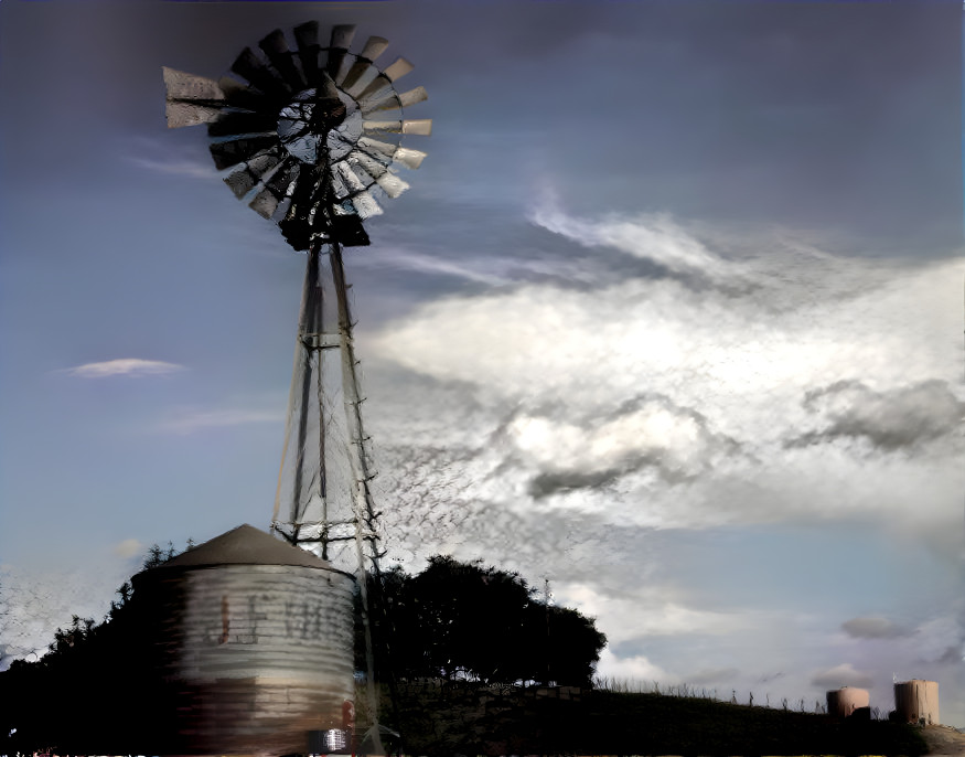 Storm Approaching Windmill