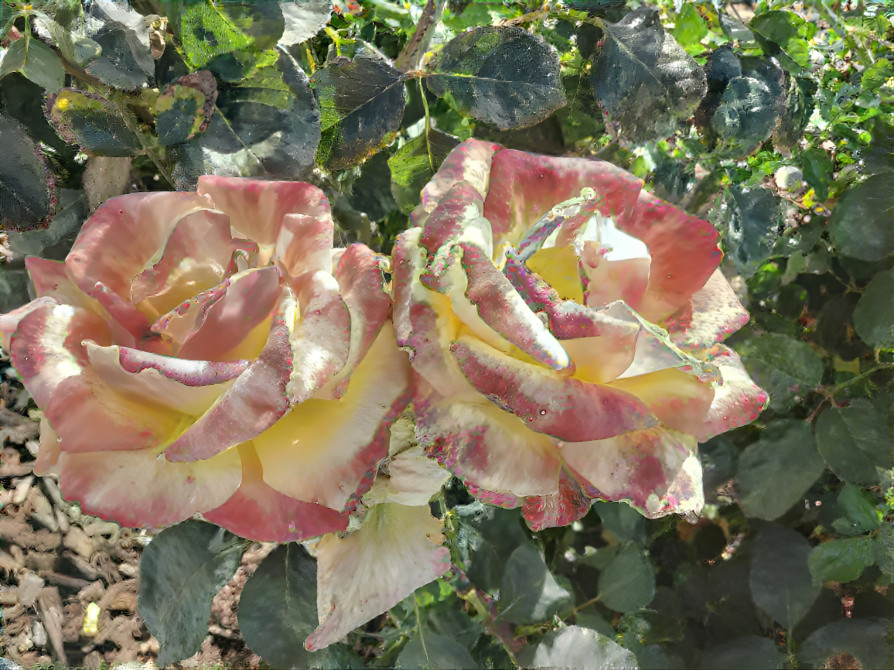 Twin Pastel Roses