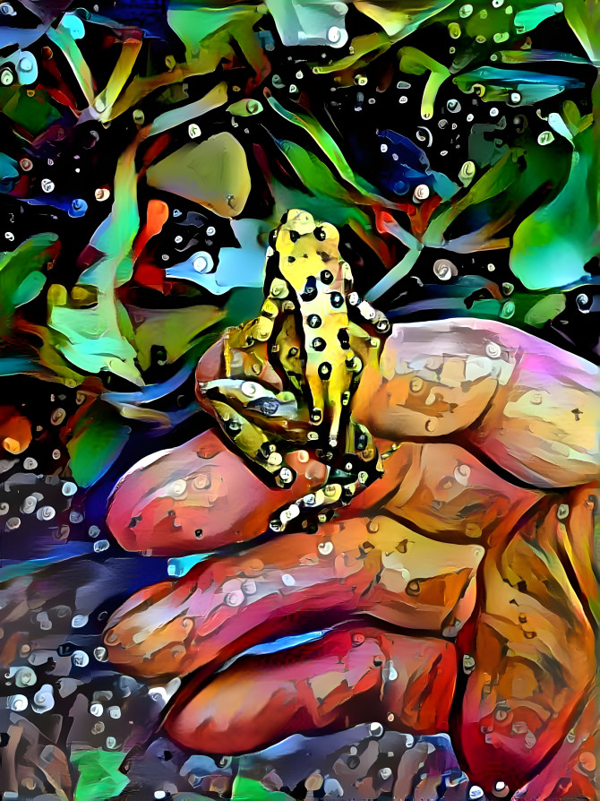 he is golden slime frog