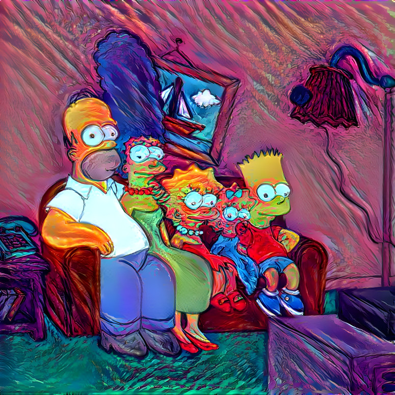 Simpsons Oil Painting