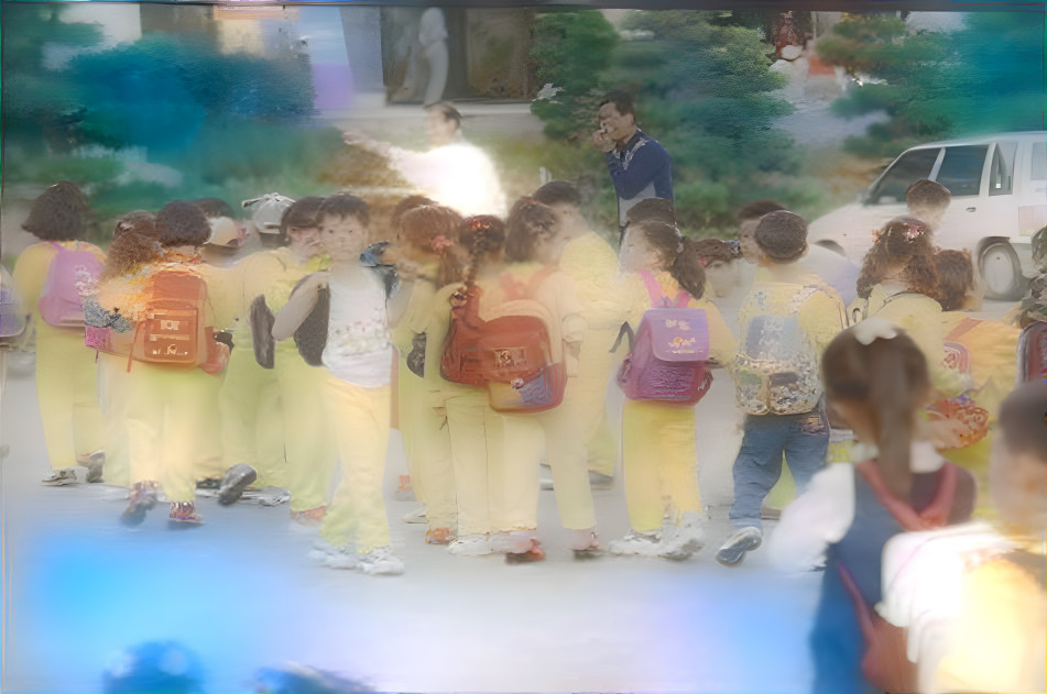 South Korean kindergarteners on a field trip, 1997