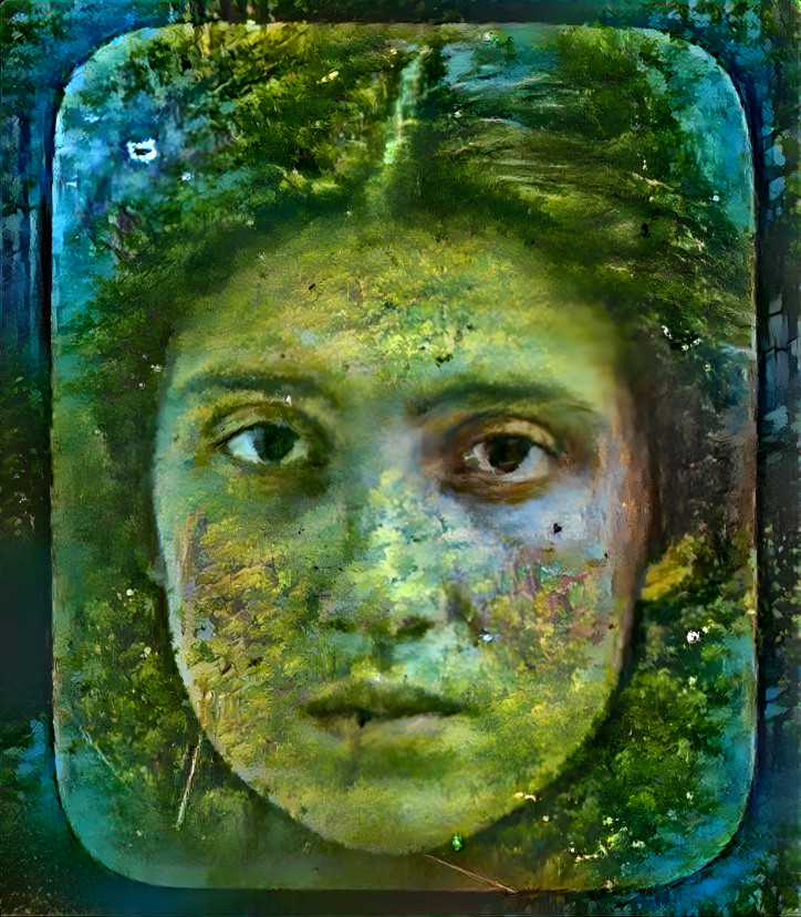 1915 Autochrome photo of woman's face