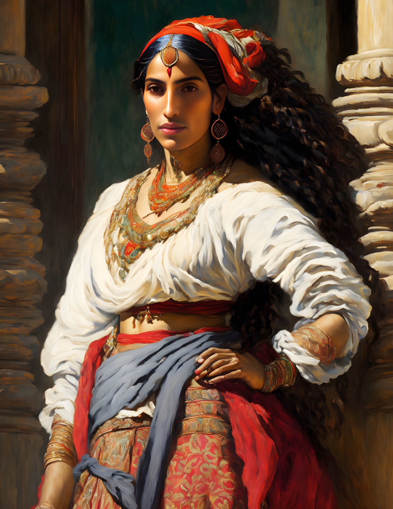 A Eugene Delacroix Painting of a Moroccan Woman