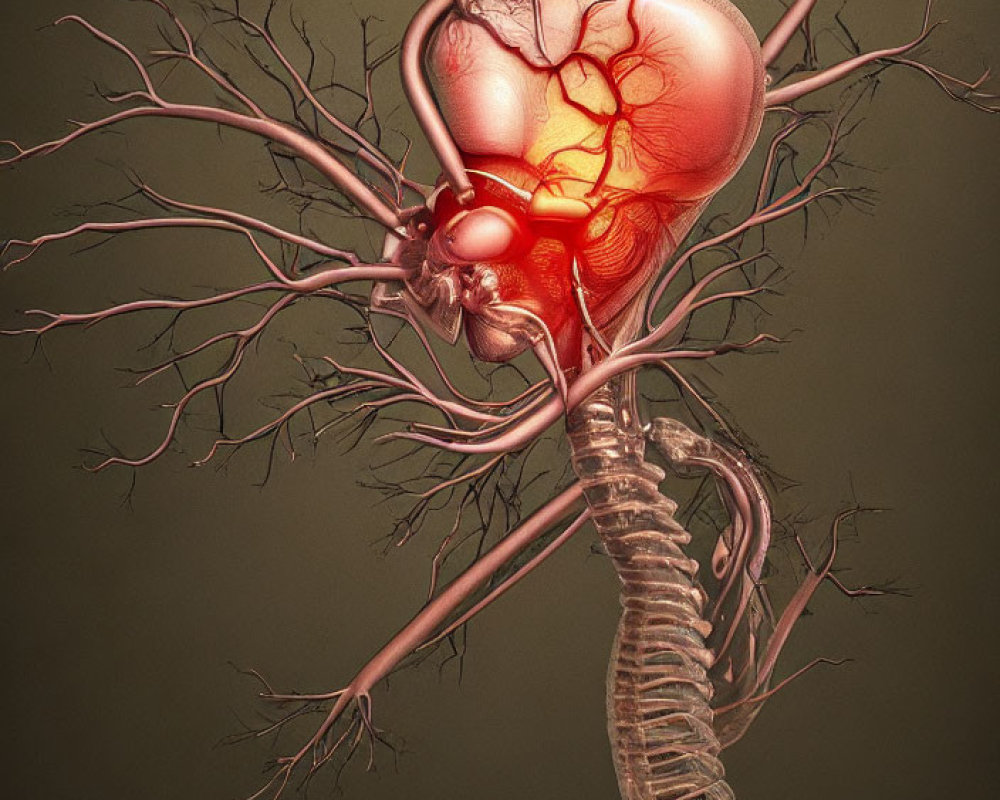 Detailed 3D Rendering of Human Cardiovascular System
