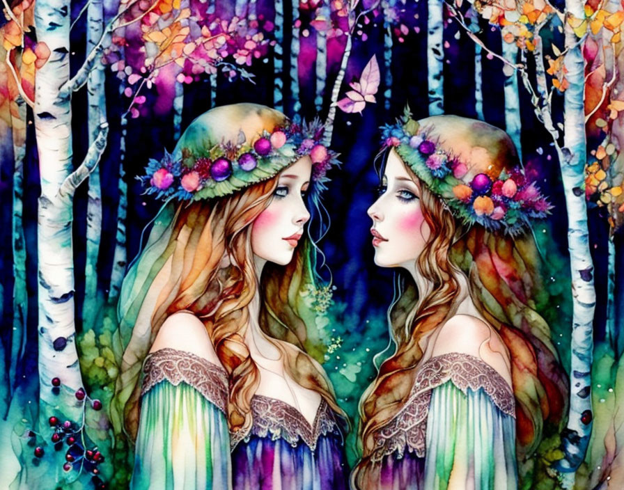 Sisters of a Birch Forest