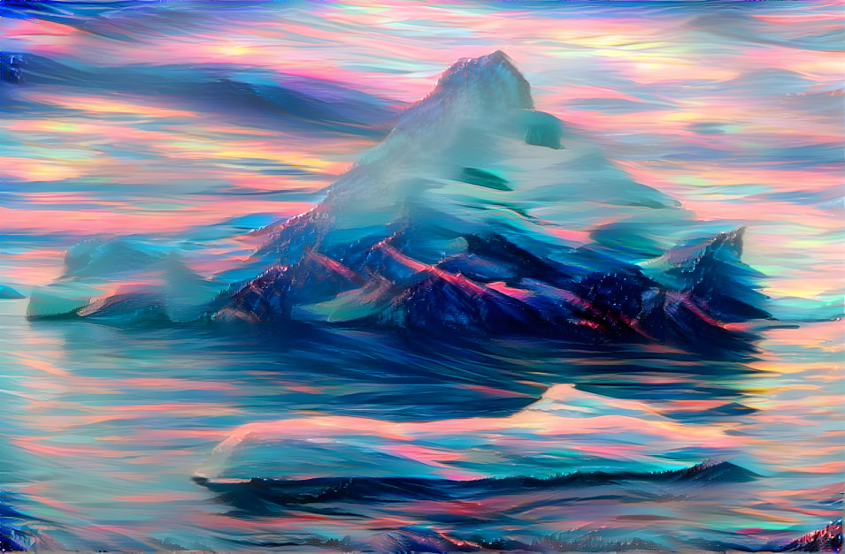 Iceberg With Boreal Pastels