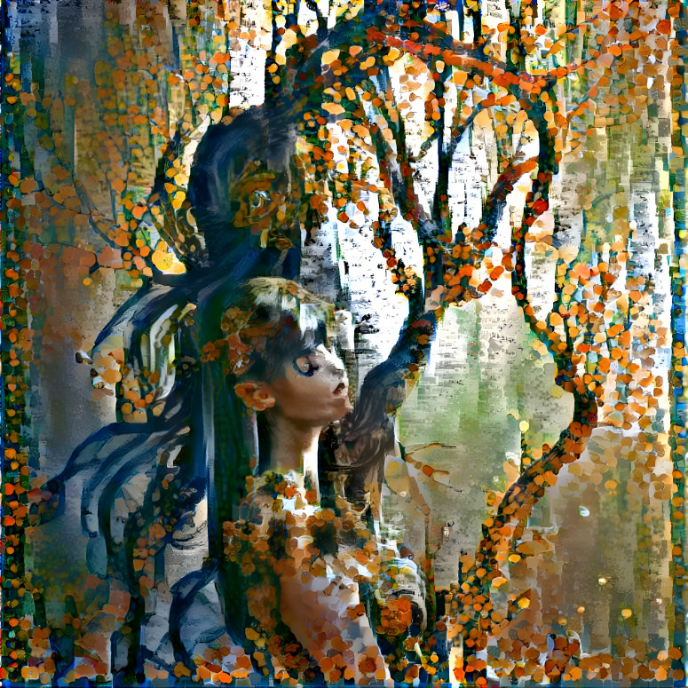 Dryads with Falling Leaves