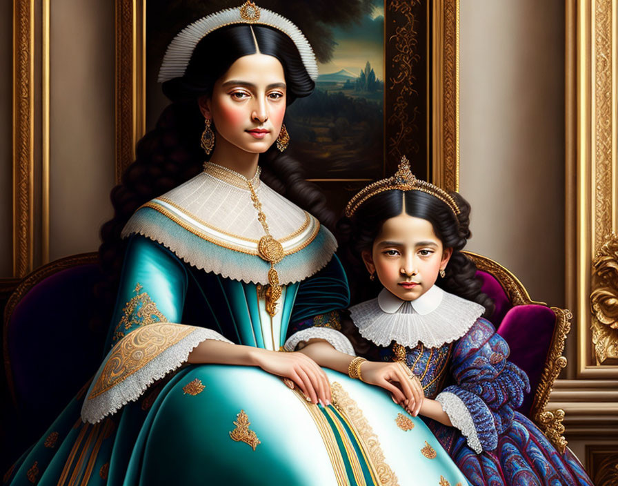 Baroque Mother and Daughter 