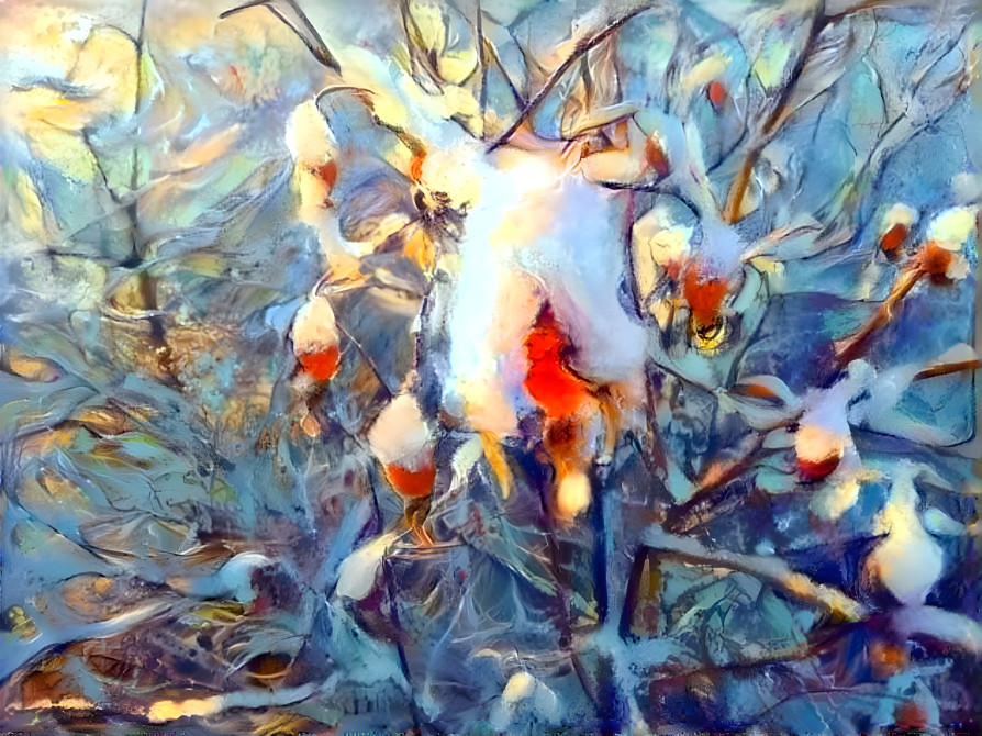 Snow Covered Rosehips