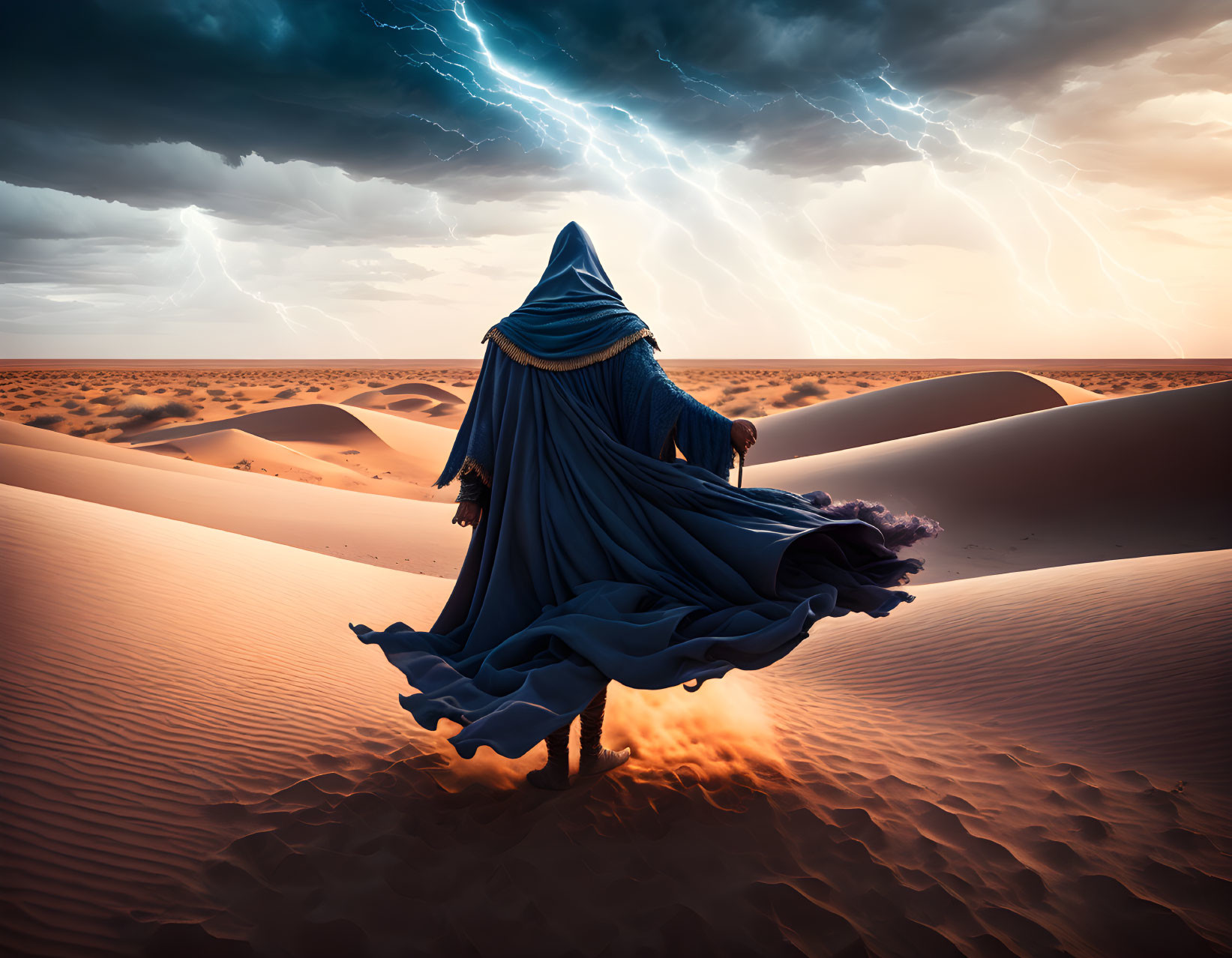 Wizard in desert
