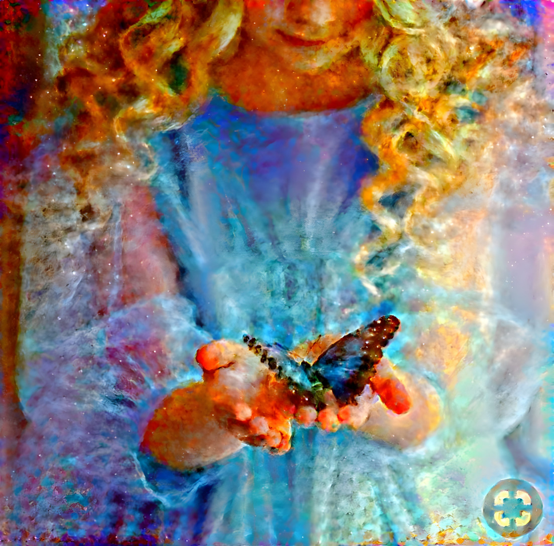 Butterfly in her hands
