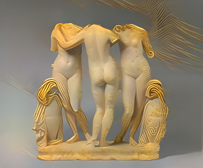 Group of the Three Graces Gold Edit