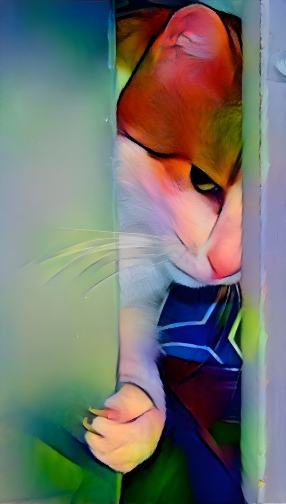 Cat Opening A Door