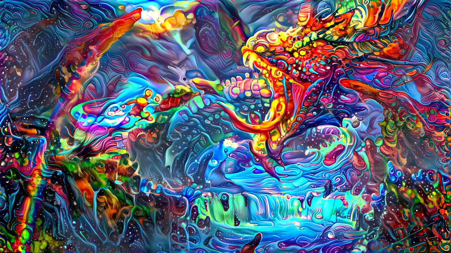 Coral Dragon vs Warrior