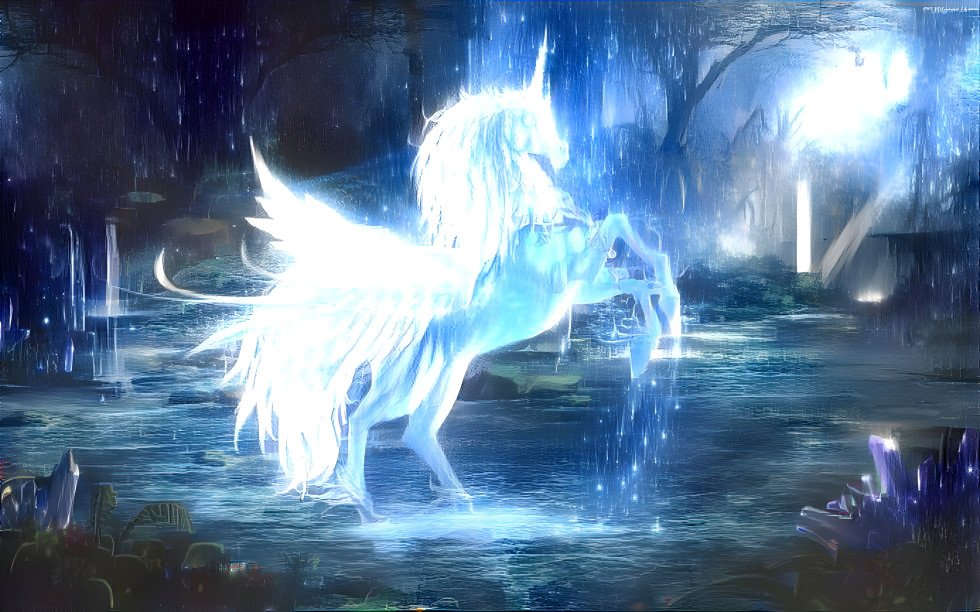 Winged Unicorn of Light and Water