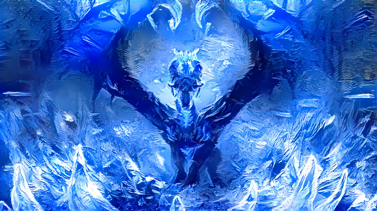 Dragon frozen in the Ice Age