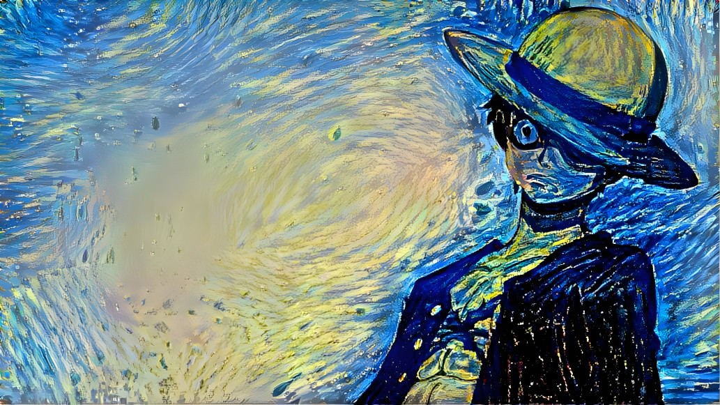 Luffy in Van Gogh