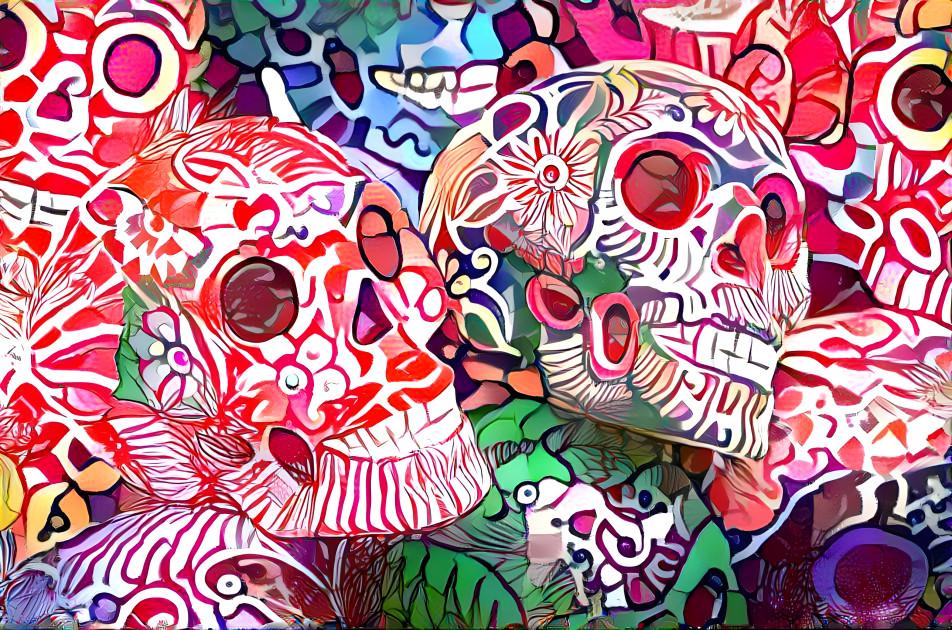 The Day of the Dead: Flowery Pattern