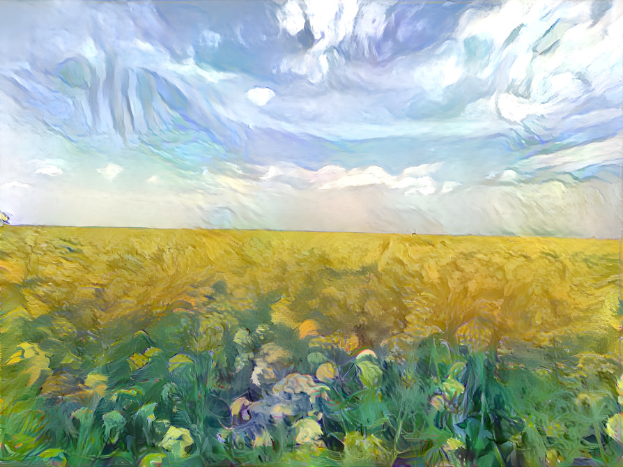 Flower Field Van Gogh style