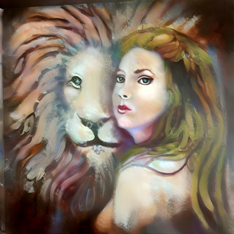 Lion with Girl 2