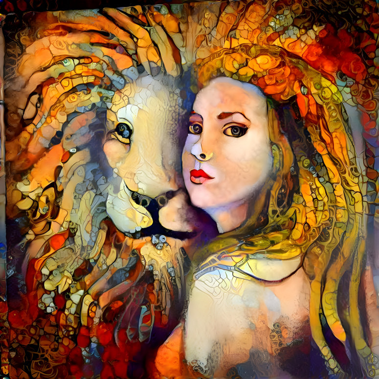 Lion with Girl 1
