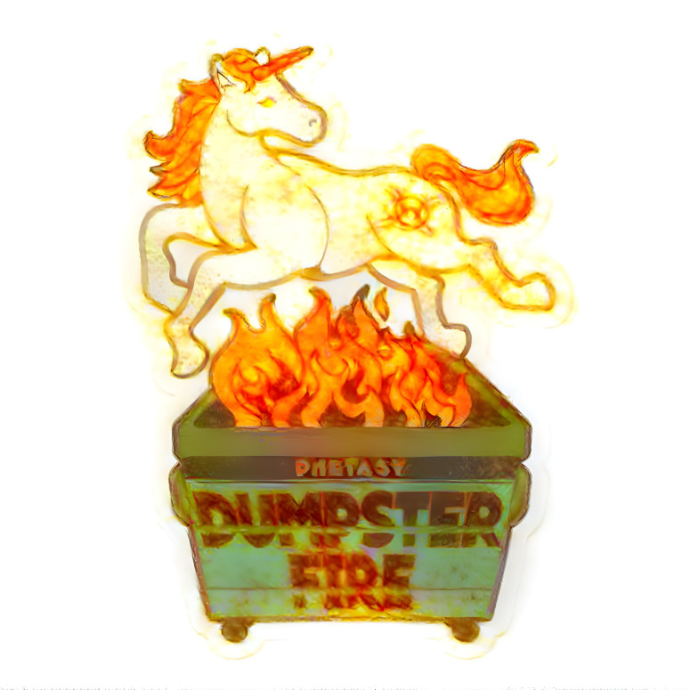 Firey Dumpster fire