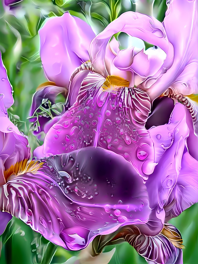 Raindrops On An Iris