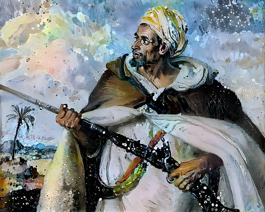 Old North African Warrior - Pop-art Abstract