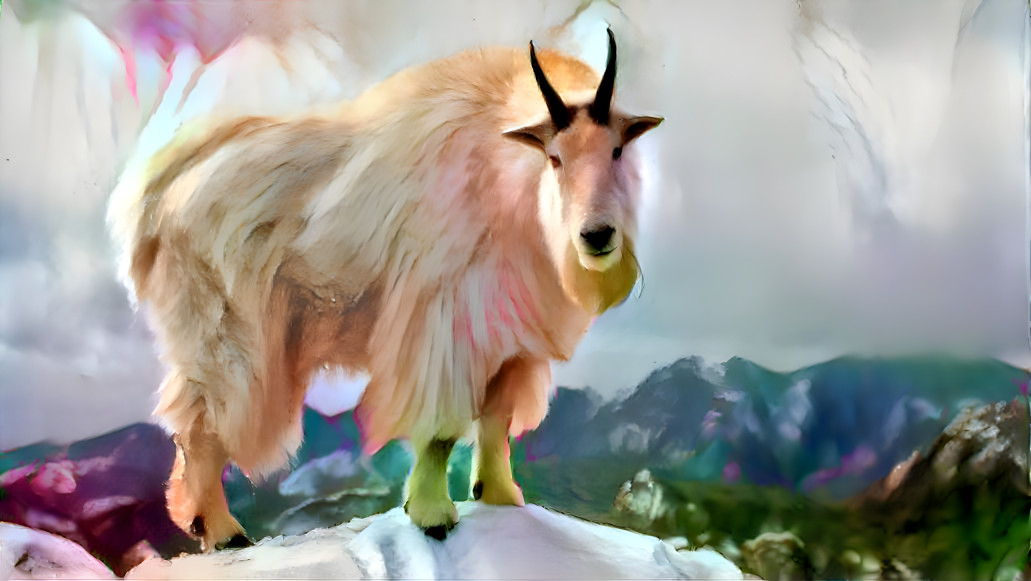 Painted mountain goat