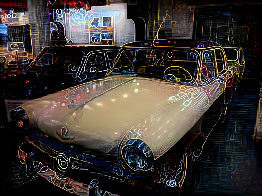 Neon car
