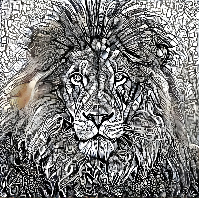 Zentangle Lion