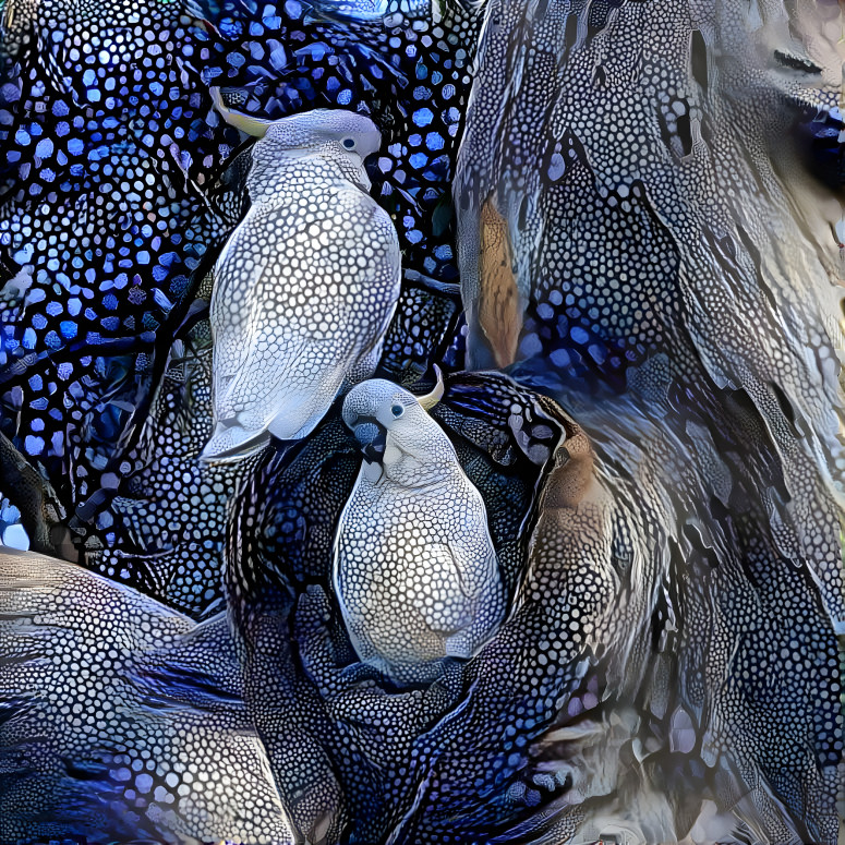Cockatoos blued