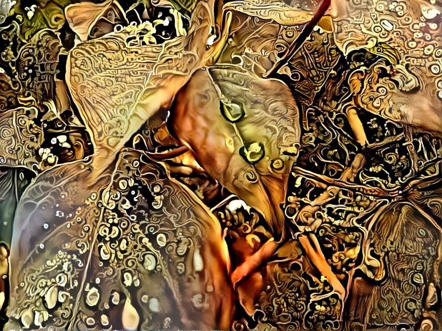 Bronze leaves