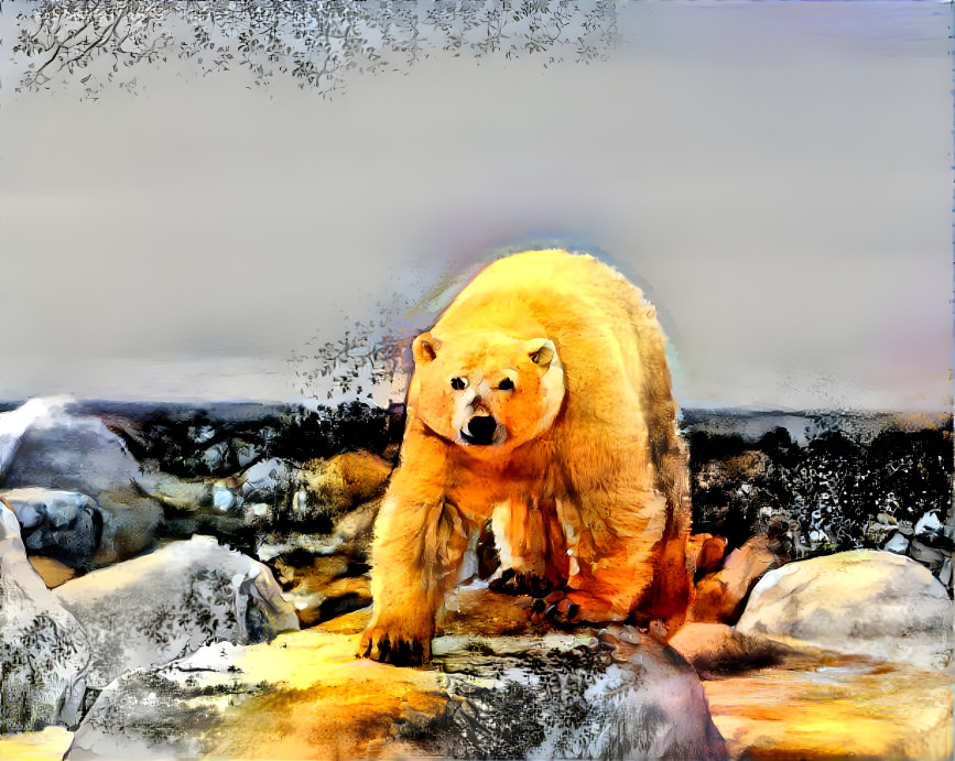 A Polar Bear In Its Natural Habitat