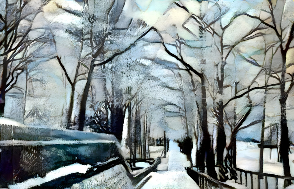 Winter Scene, Michigan Avenue in Escanaba probably