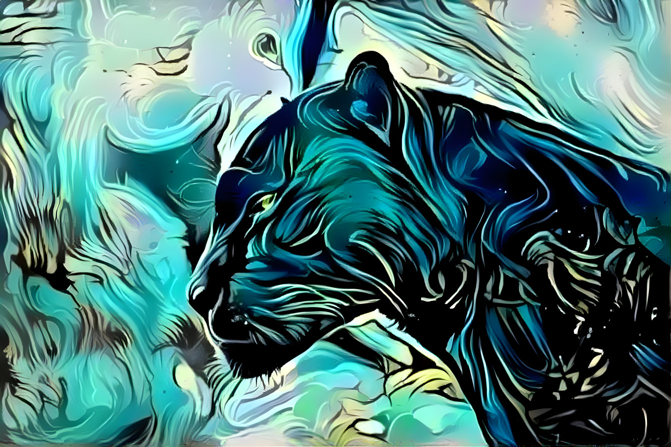 Panther on the hunt