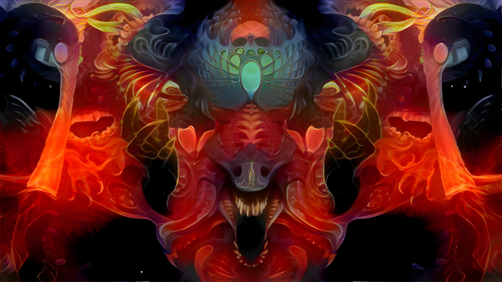 organ monster neon
