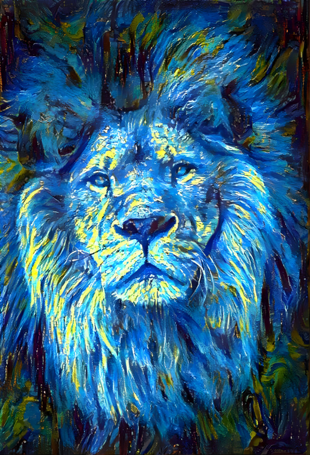 Starry Night Lion