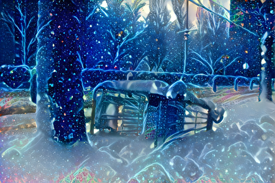 Shopping Cart in Snow