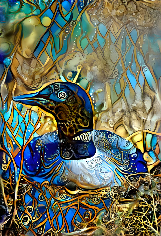 Stained loon