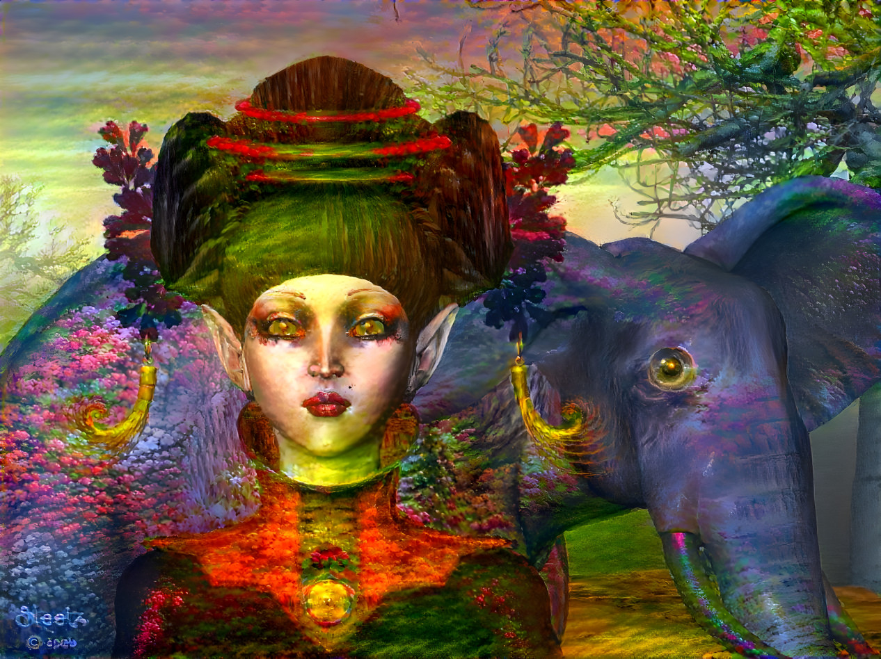 Magical Girl with an Elephant for a Familiar